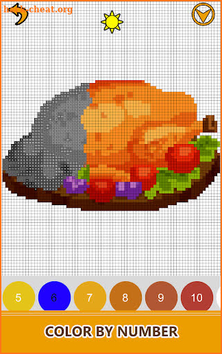 Thanks Giving Color by Number - Pixel Art Coloring screenshot