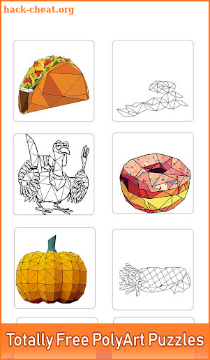 Thanks Giving Poly Art - Color by Number Puzzle screenshot