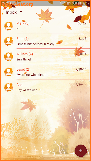 Thanksgiving 2018 skin for Handcent  Next SMS screenshot