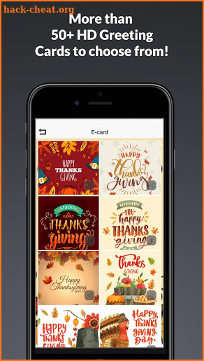 Thanksgiving Day Greeting Cards @ E-Cards screenshot