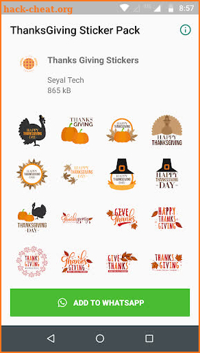 Thanksgiving Day Sticker for WhatsApp screenshot