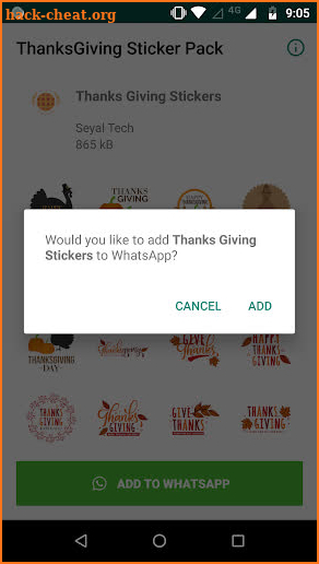 Thanksgiving Day Sticker for WhatsApp screenshot