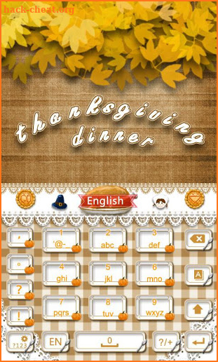 Thanksgiving Dinner Go Keyboard screenshot