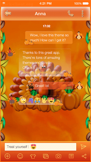 Thanksgiving Emoji Keyboard screenshot