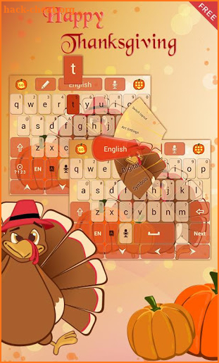 Thanksgiving GO Keyboard Theme screenshot
