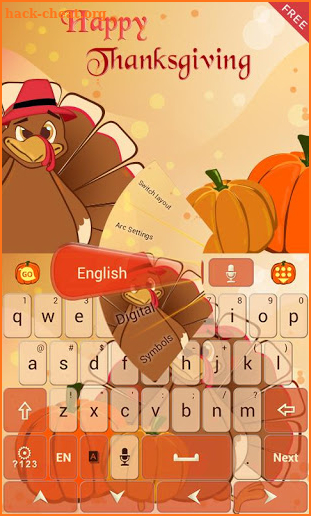 Thanksgiving GO Keyboard Theme screenshot