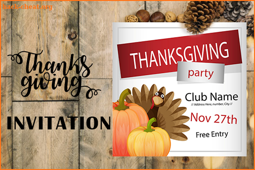 Thanksgiving Invitation screenshot