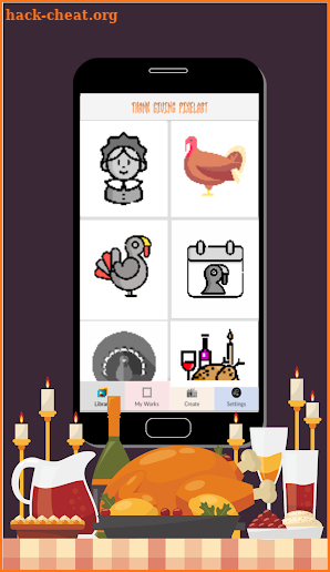 Thanksgiving Pixel Art screenshot