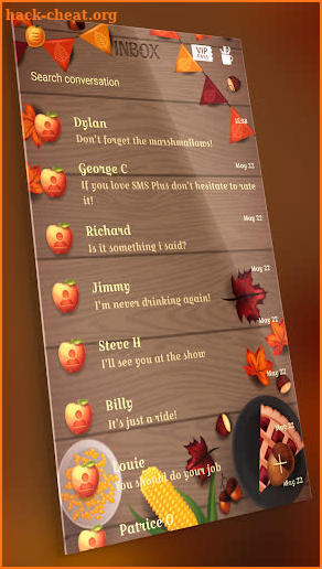 Thanksgiving SMS Theme screenshot