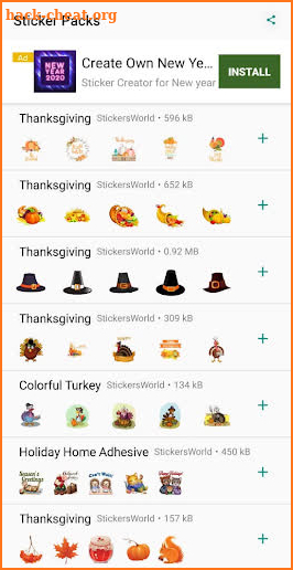 Thanksgiving Stickers for WhatsApp 2019 screenshot