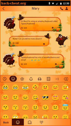 Thanksgiving Turkey Keyboard screenshot