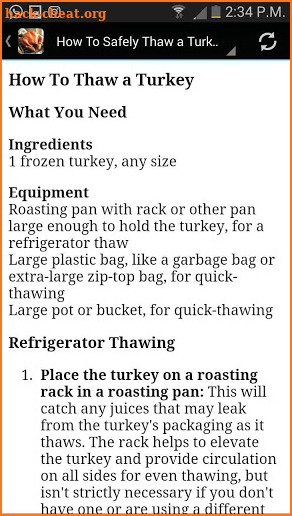 Thanksgiving Turkey Recipe screenshot