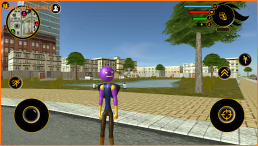 Thanos Stickman jetpack Crime Simulator screenshot