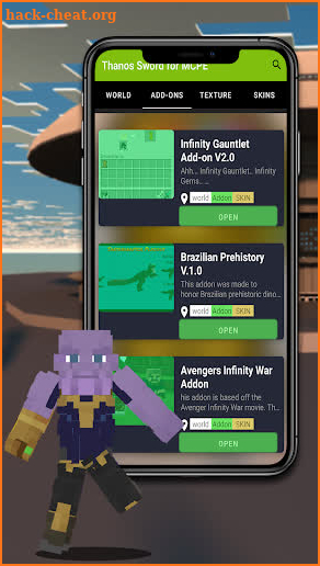 Thanos Sword for MCPE screenshot