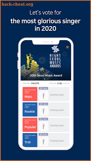 The 30th SMA Official Voting App screenshot