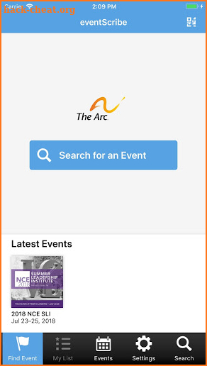 The Arc Events screenshot