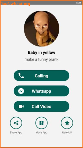 the baby in yellow 2 - little sister Fake Call screenshot
