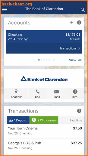 The Bank of Clarendon screenshot