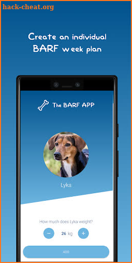 The BARF App screenshot
