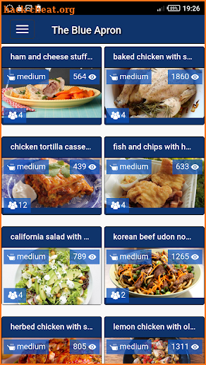 The blue apron : fresh food recipes screenshot
