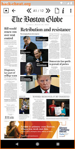 The Boston Globe e-Paper screenshot