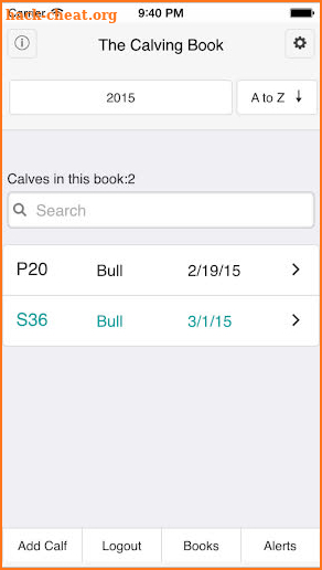 The Calving Book Pro screenshot