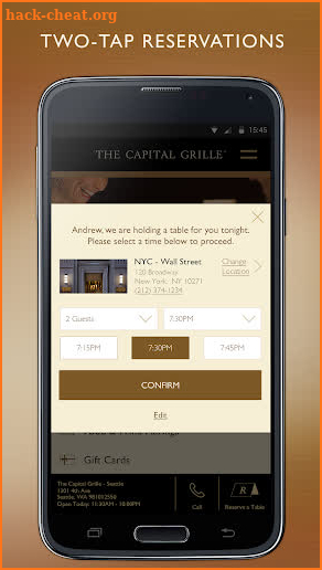 The Capital Grille Concierge screenshot