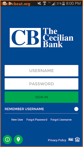 The Cecilian Bank Mobile screenshot