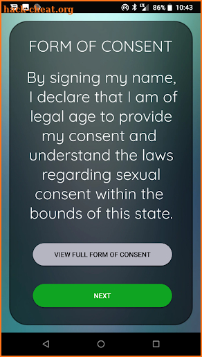 The Consent App screenshot