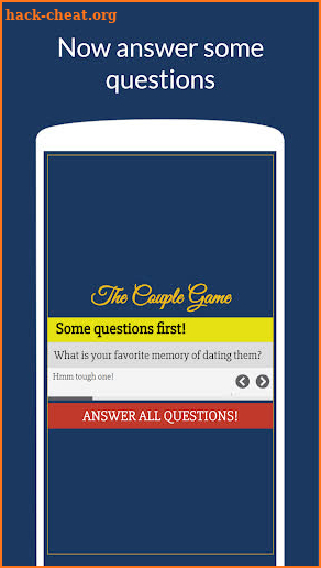 The Couple Game - Relationship quiz for couples! screenshot