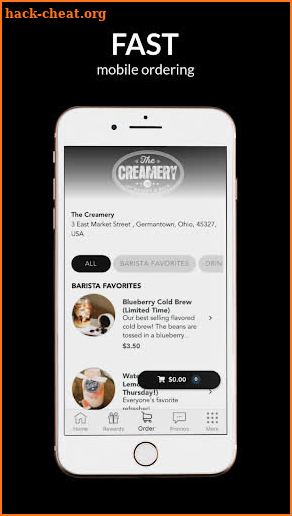 The Creamery - Ordering and Rewards screenshot