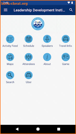 The CUE Event App screenshot