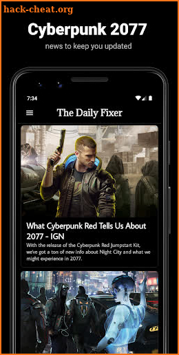 The Daily Fixer: Cyberpunk 2077 News Feed screenshot