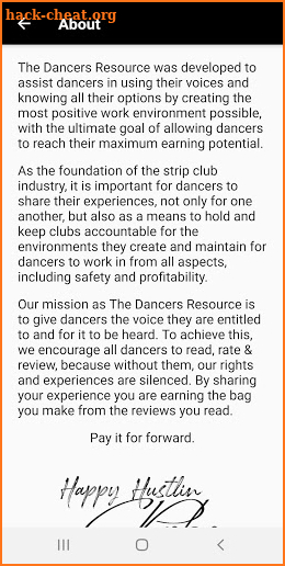 The Dancers Resource app screenshot