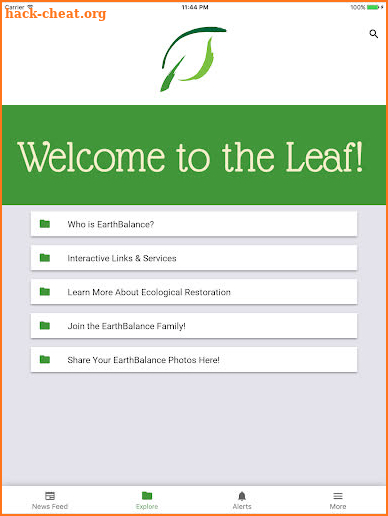 The EarthBalance Leaf screenshot