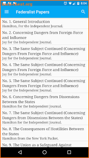 The Federalist Papers screenshot