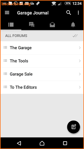The Garage Journal screenshot