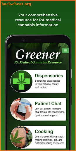 The Greener App screenshot