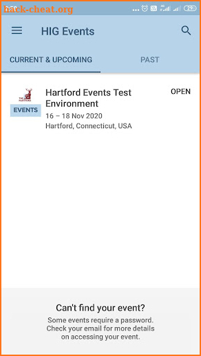 The Hartford Events screenshot