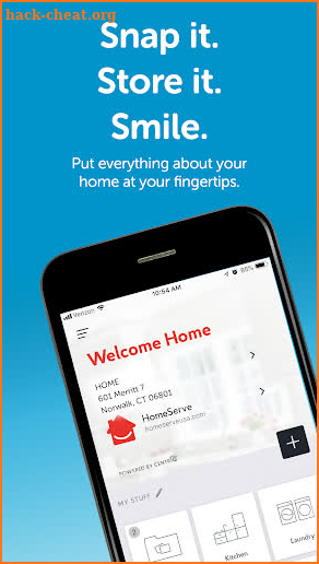 The HomeServe App screenshot