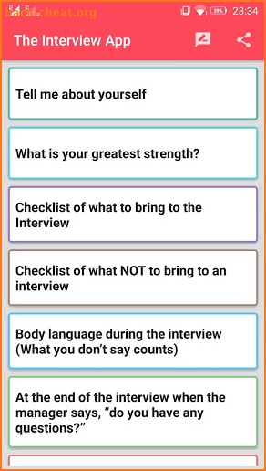 The Interview App screenshot