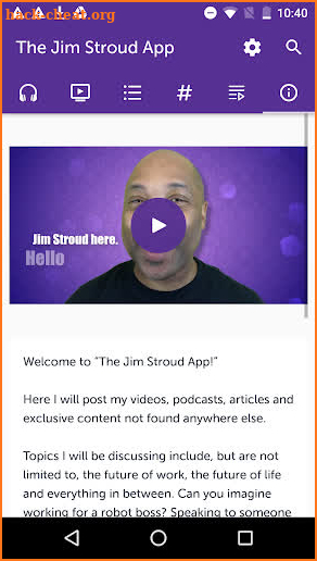 The Jim Stroud App screenshot