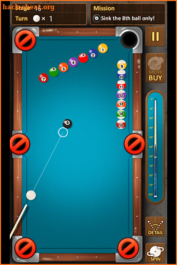 The king of Pool billiards screenshot
