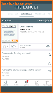The Lancet screenshot