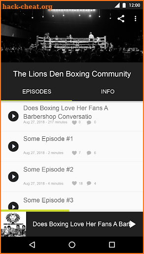 The Lions Den Boxing Community screenshot