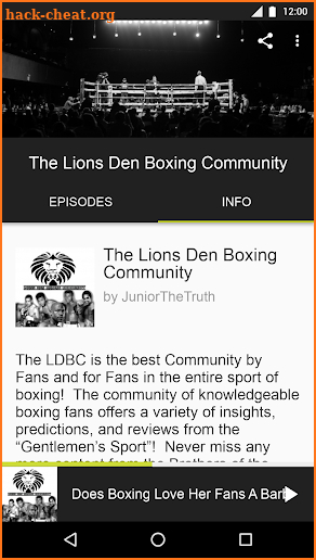 The Lions Den Boxing Community screenshot
