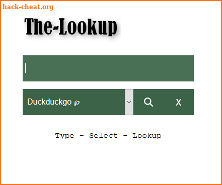 The Lookup screenshot