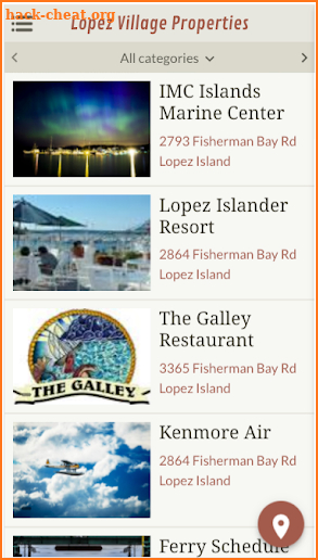 the Lopez Island App screenshot