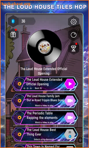 The Loud House Tiles Hop Game screenshot