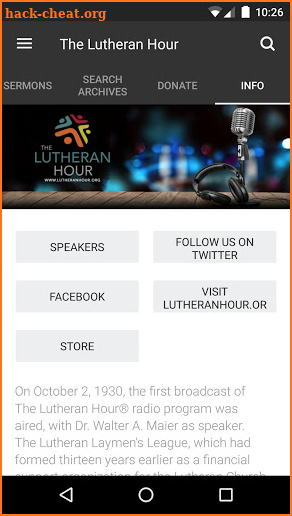 The Lutheran Hour® screenshot